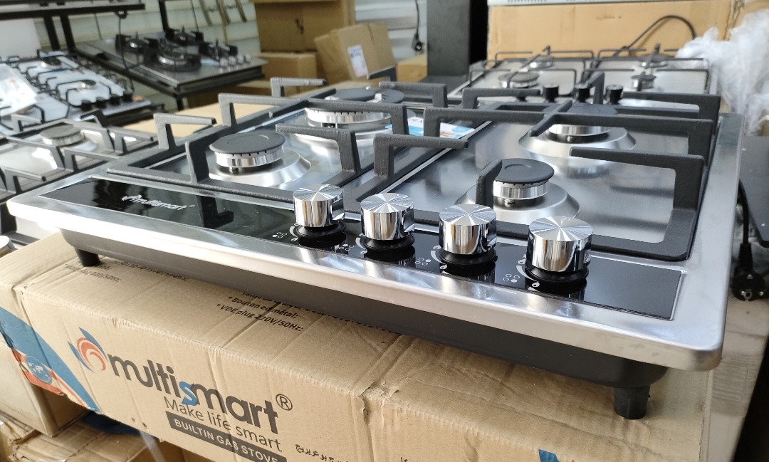 طاولة المطبخ 4 شعلات Plaque chauffante multismart inox fonte thermocouple tabouna