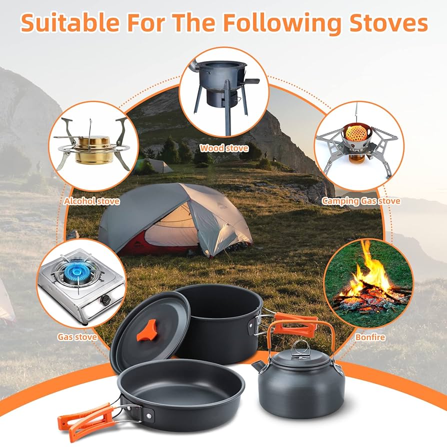 Camping cooking set