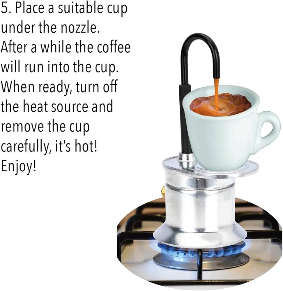 Portable Coffee Maker, Aluminum Cooker 50mL