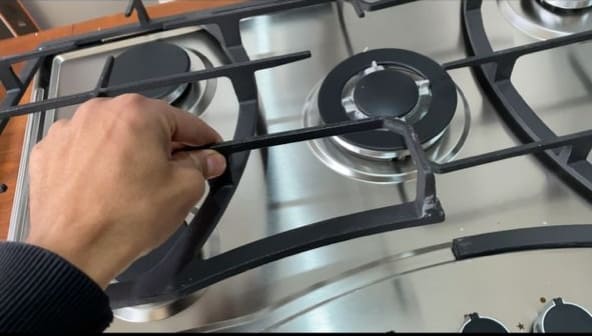Plaque de cuisson Ariston inox fonte 5F 2psc طاولة المطبخ اريسطون 5 شعلات